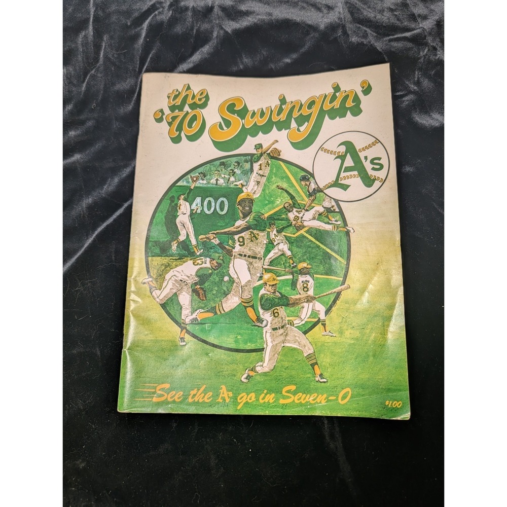 VTG 1970 The Swingin'‎ A's Oakland Athletics Baseball Program Seven-O